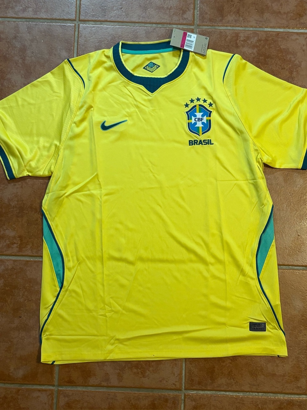 Nike Brazil CBF National Team Yellow Soccer Jersey 3xl